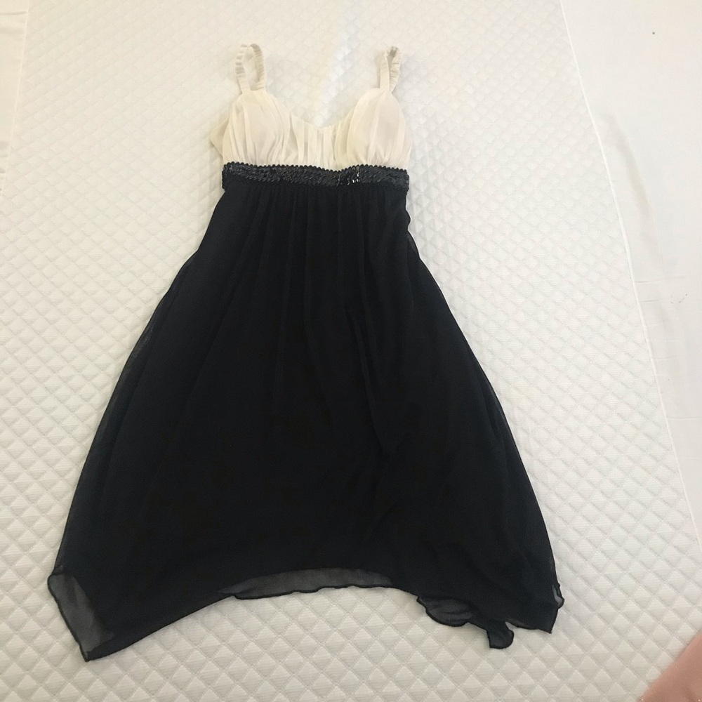 Black and white cocktail dress